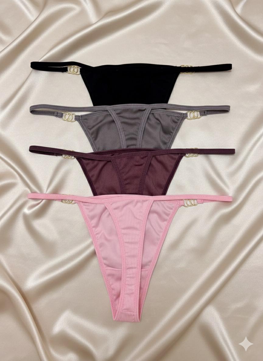 Veil Noir 4'lü Tanga Set